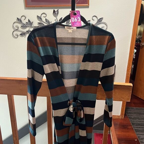NWOT Indigo Rose Striped Cardigan Size Smallll #063 - Picture 5 of 5
